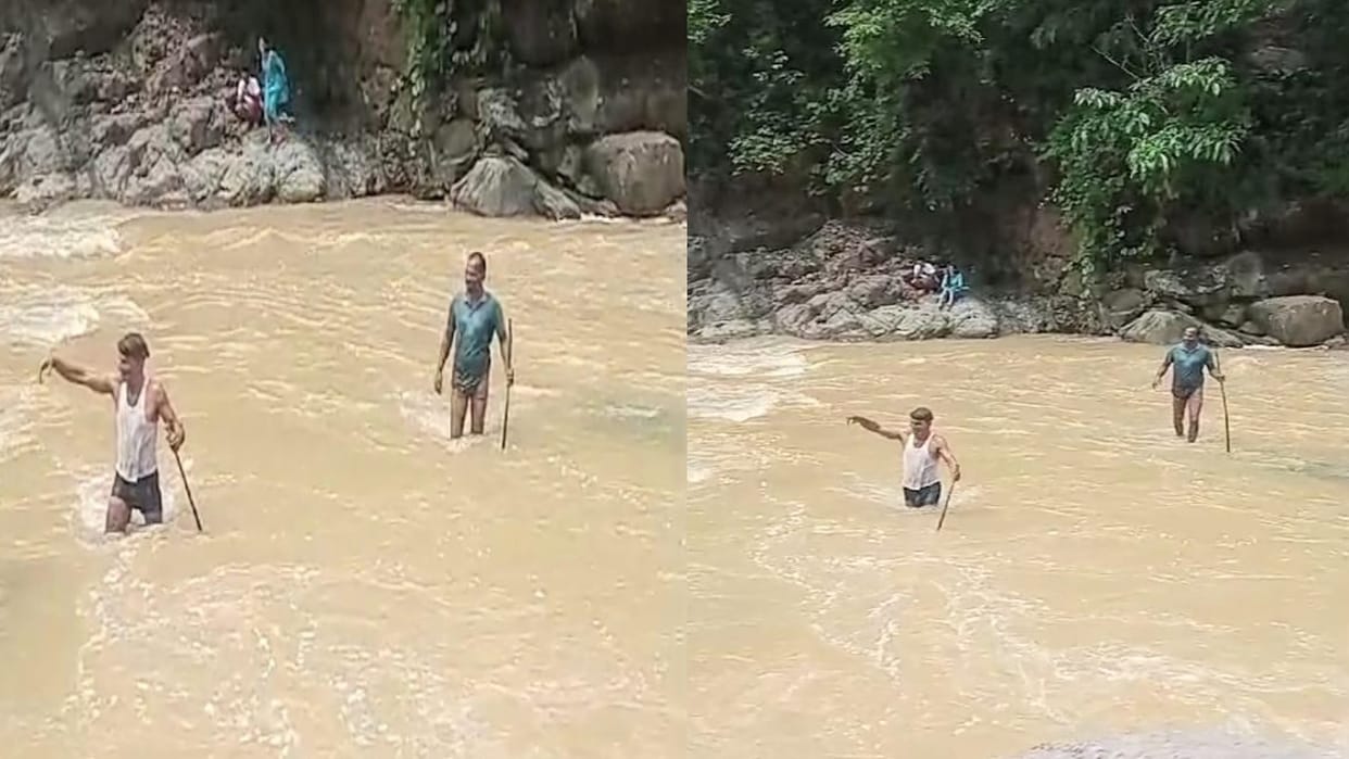 Even after a decade, Dambela bridge has not been built, people are forced to cross the ravine risking their li