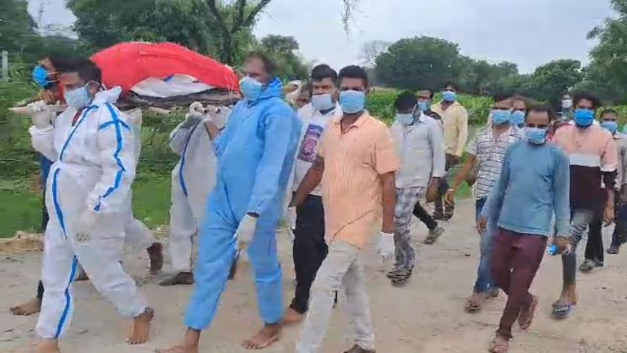 Shahpura: Cremation of an innocent infected with Chandipura virus, cremation performed under medical protocol