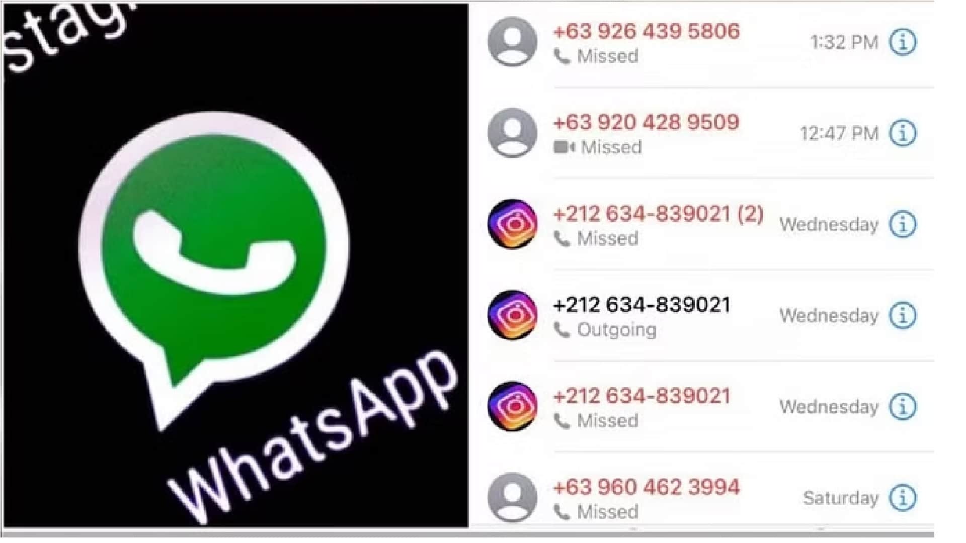 Scam Alert Getting WhatsApp calls from phone numbers starting with 84 62 60