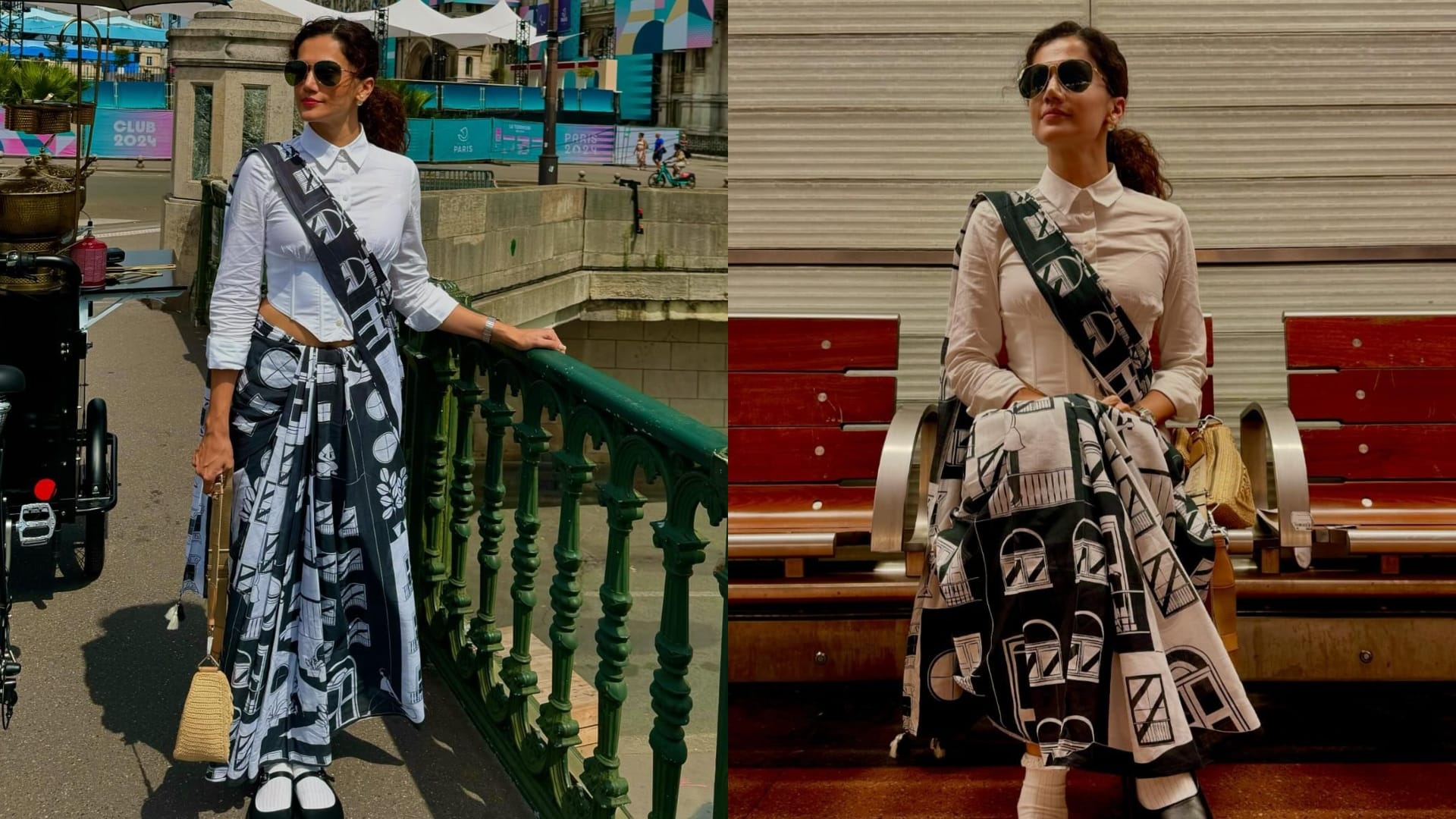 Phir Aayi Hasseen Dillruba actress Taapsee Pannu Saree Look in paris olympics
