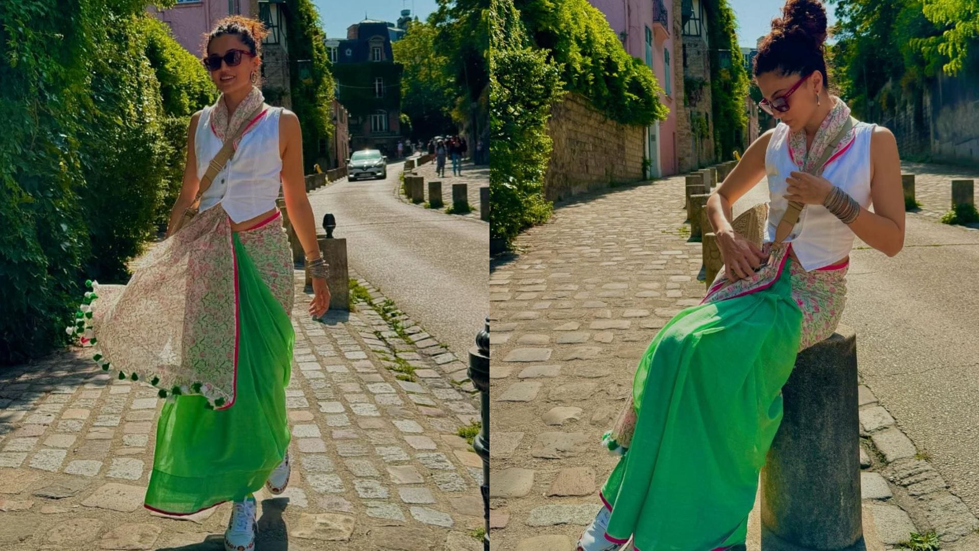 Phir Aayi Hasseen Dillruba actress Taapsee Pannu Saree Look in paris olympics