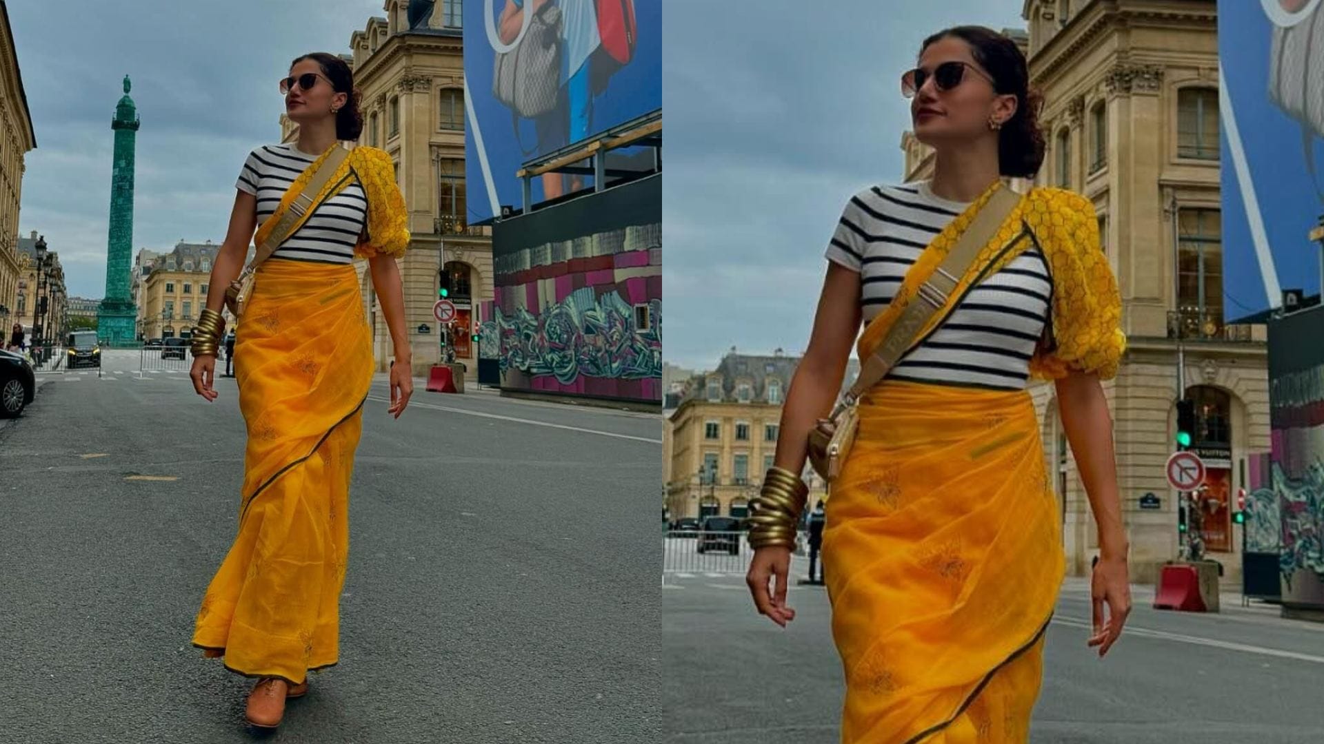 Phir Aayi Hasseen Dillruba actress Taapsee Pannu Saree Look in paris olympics