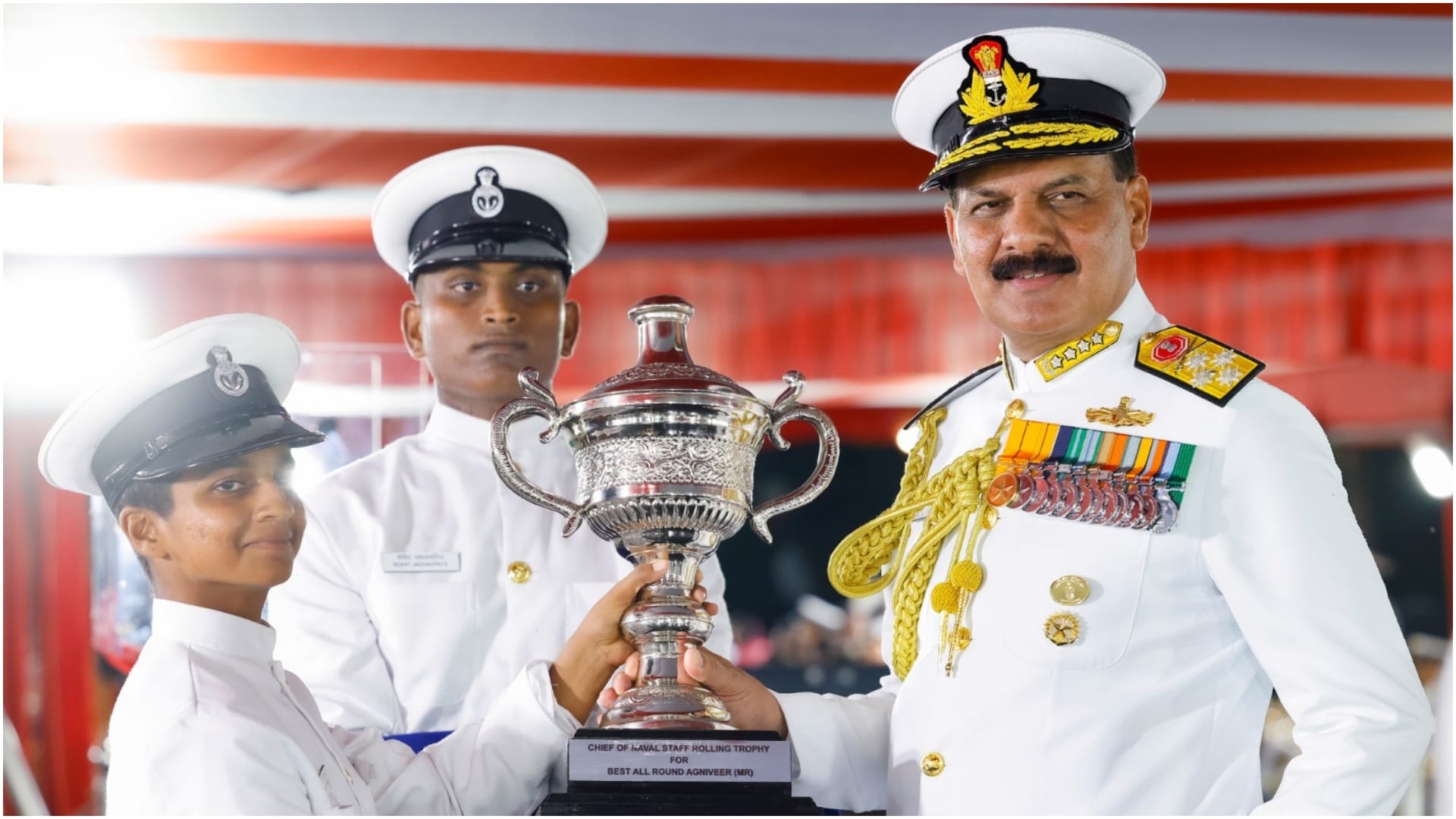 Fourth batch of Agniveers joined the Last Step on INS Chilka received medals and trophies