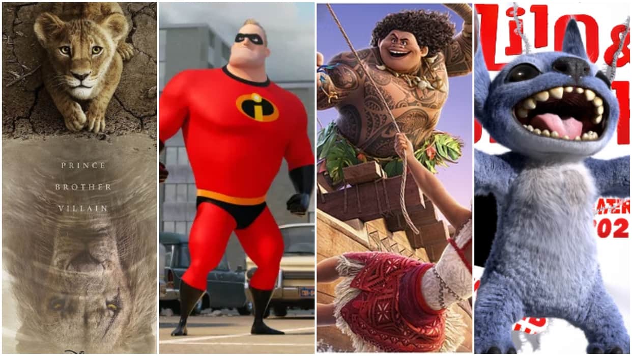 These animated movies have became Franchise The Lion King Lilo and Stitch, Incredibles Moana