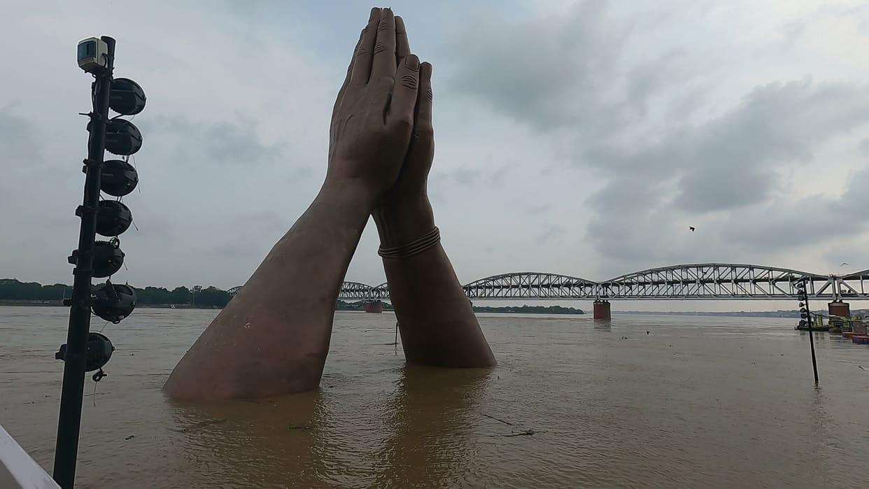 Flood Havoc Ganga minimum meters below danger mark rising water levels cause backflow city also distress