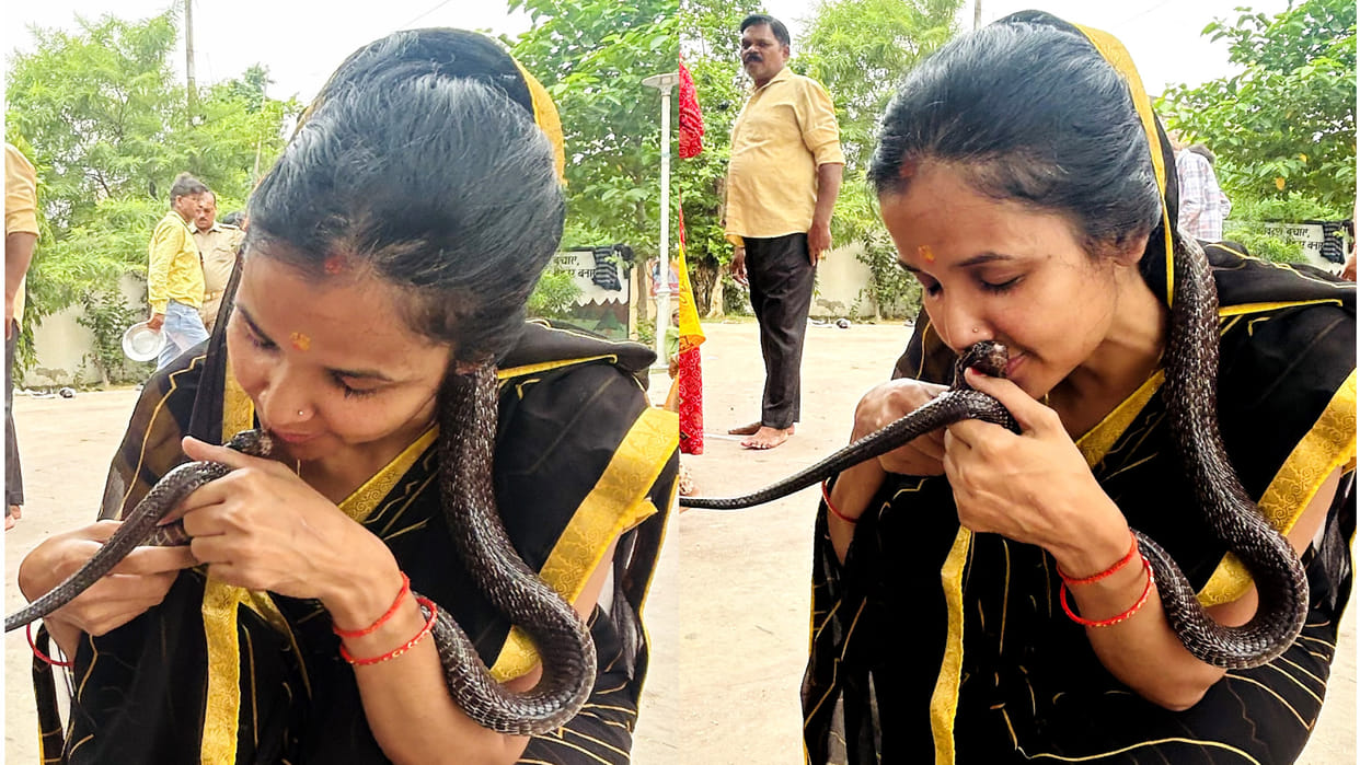 On the occasion of Nag Panchami, Nag Devta was worshiped in various temples in Gorakhpur.
