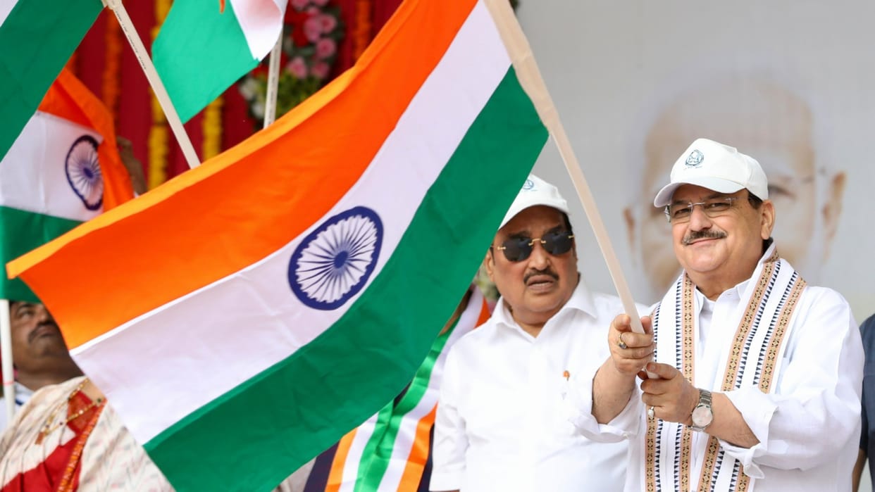 Nadda calls Cong leaders 'fake patriots', says they divide society and care for only one family