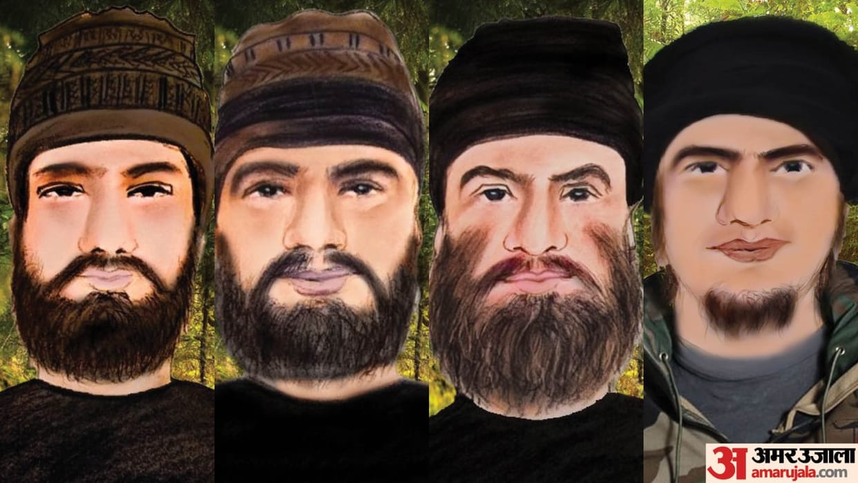 Kathua Police releases sketches of 4 terrorists who were last seen in books of Malhar, Bani and Seoj Dhar
