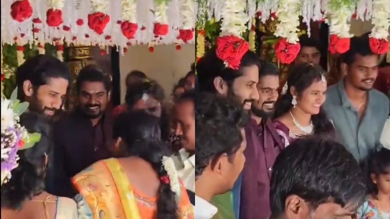 Naga Chaitanya attended his assistant wedding in Rajahmundry after engagement with Sobhita Dhulipala