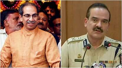 उद्धव ठाकरे और मुंबई के पूर्व पुलिस कमिश्नर परमबीर सिंह।