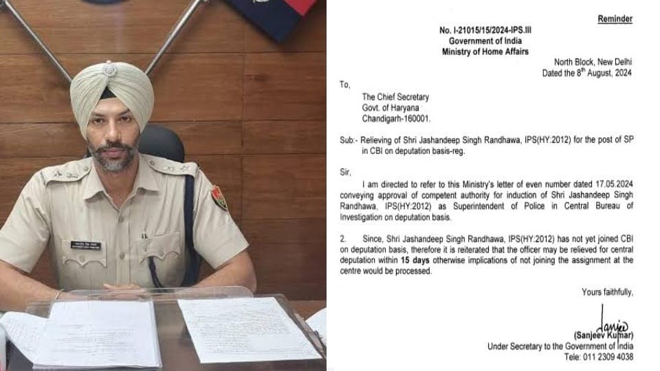 Warning in notice to Haryana Chief Secretary, release Randhawa in 15 days
