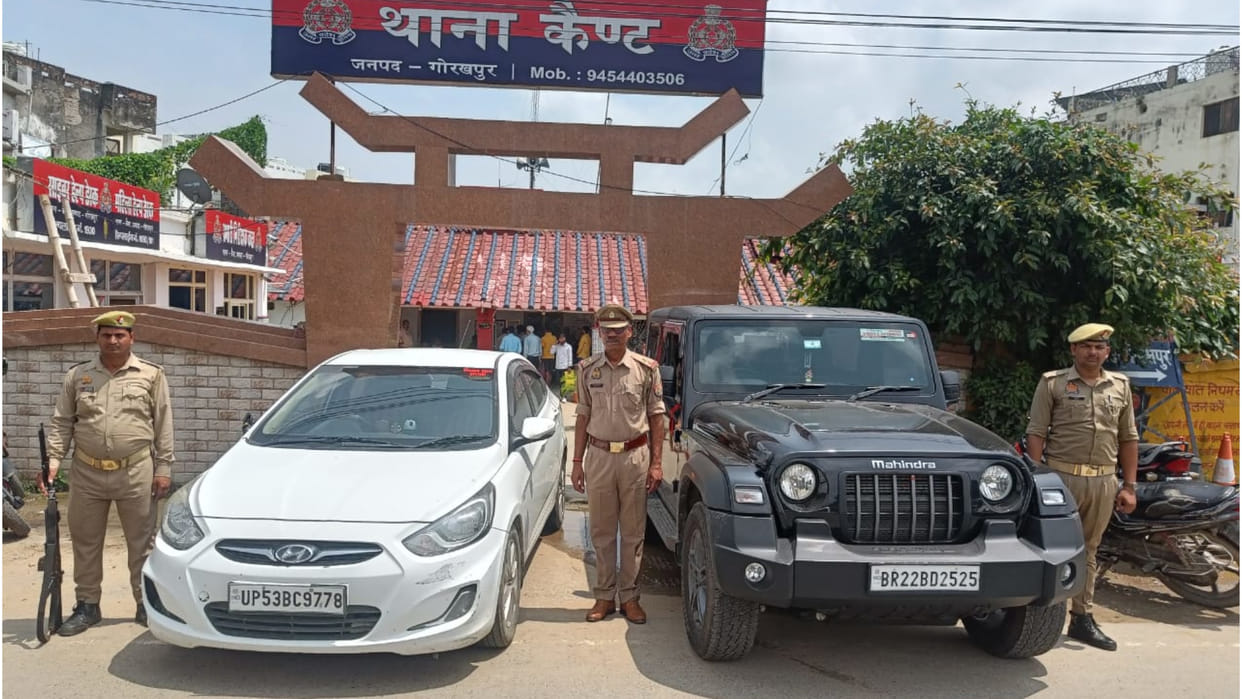In Gorakhpur, Vehicles fitted with hooters and VIP passes were caught, 10 vehicles seized
