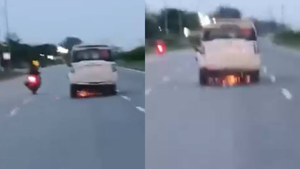 Scorpio riders dragged scooty for 15 km on highway In Firozabad