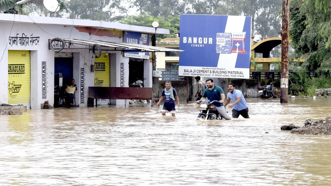 Rain havoc in Haryana, Nakati in spate and Som river embankment cracked, water entered houses in Hisar