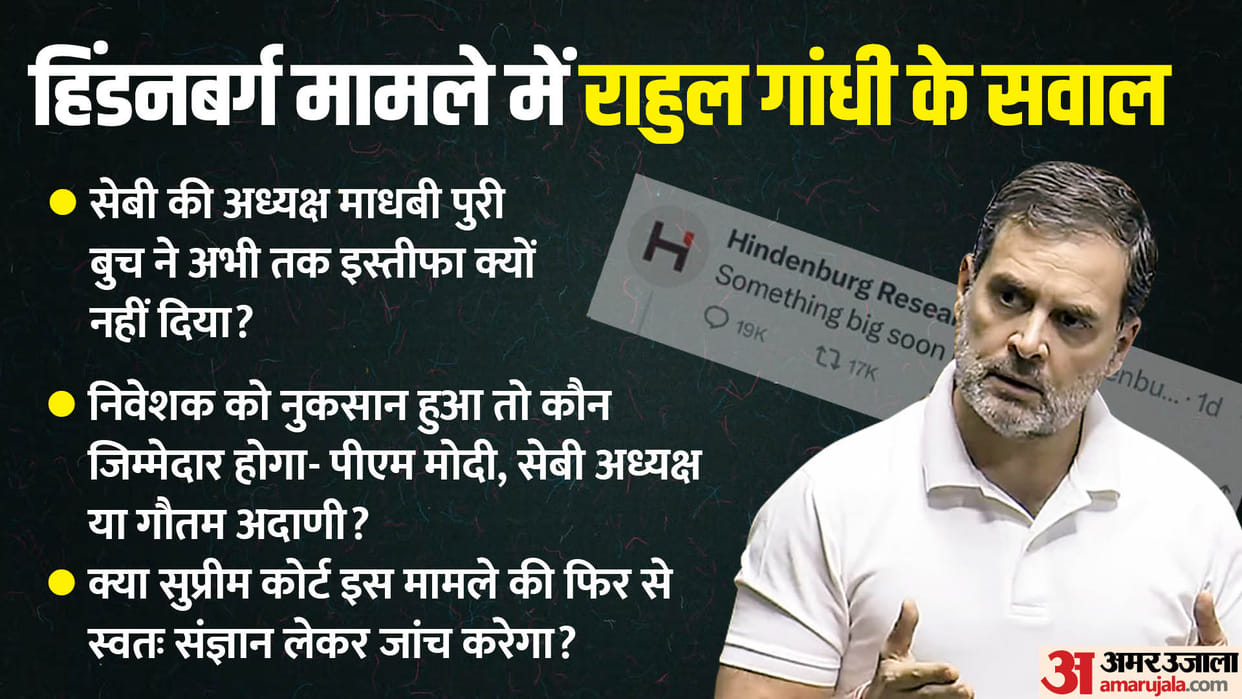 Rahul Gandhi on hindenburg research report integrity of SEBI has been compromised by allegations on buch