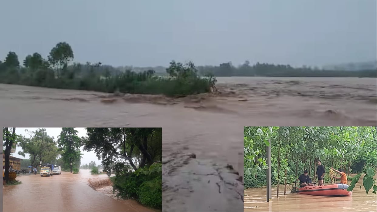 Haryana: Flood in 57 villages of Yamunanagar, record 165.8 mm rain in Ambala, danger
