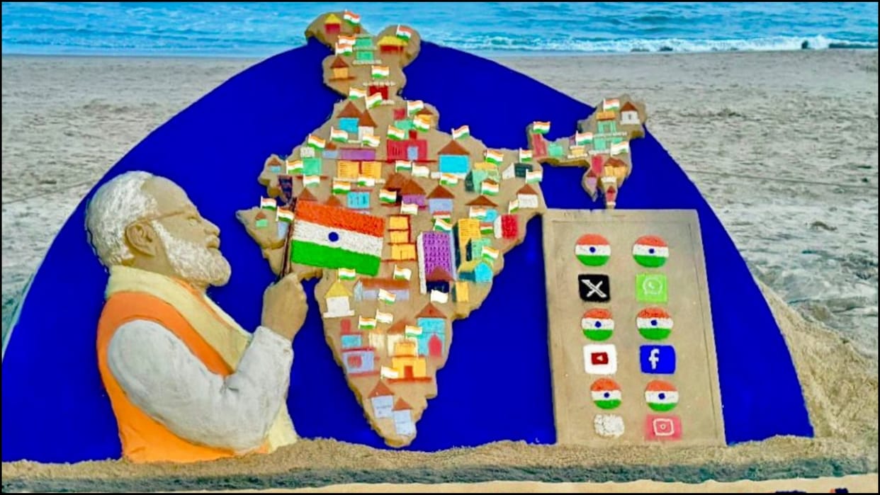 Sand artist sudarsan patnaik sand sculpture Pm Modi independence day importance Odisha news in hindi