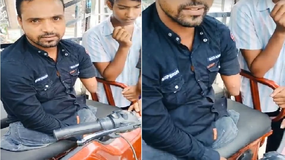 Video of disabled person driving e rickshaw in Hapur goes viral