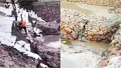 Bihar Flood: Anti-erosion work completed 3 months ago at a cost of 25 crores, is now collapsing in Bettiah