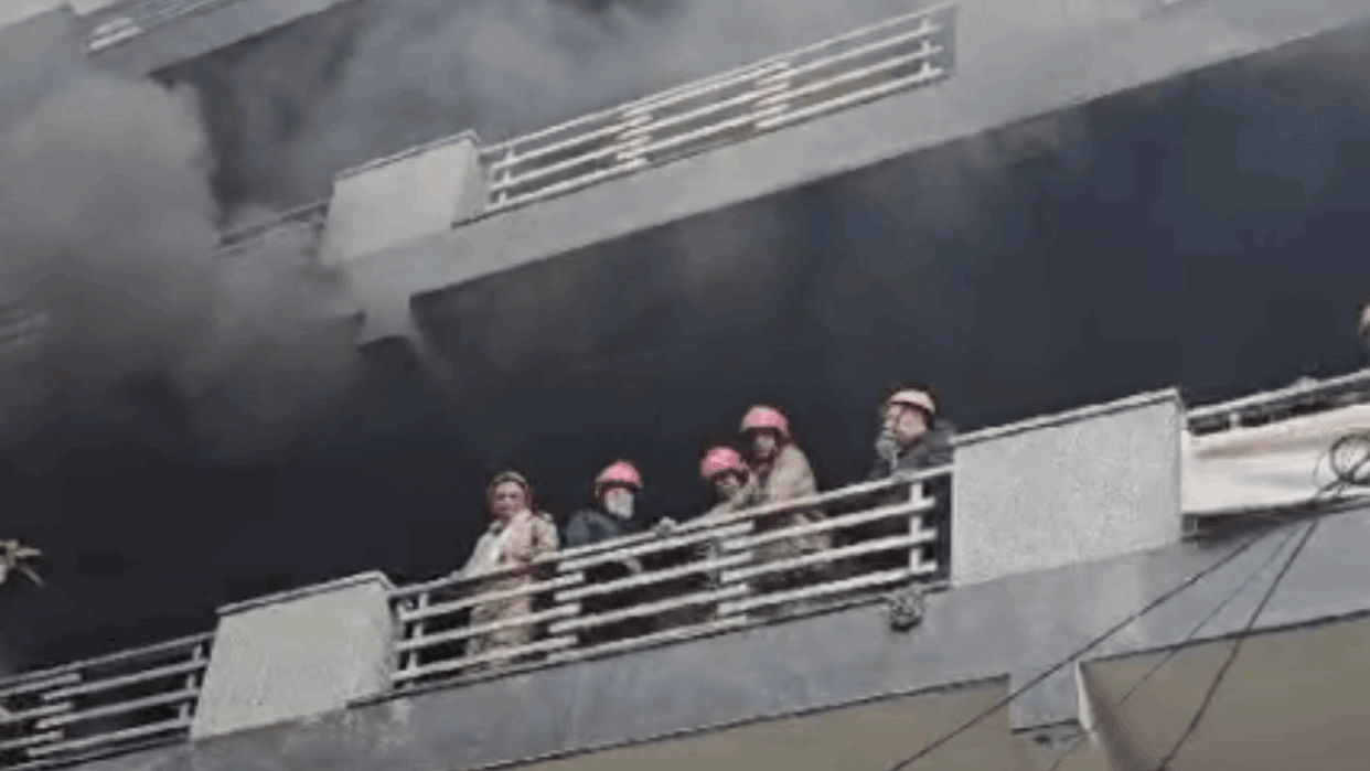 massive fire broke out in a four-storey factory in Samaypur Badli