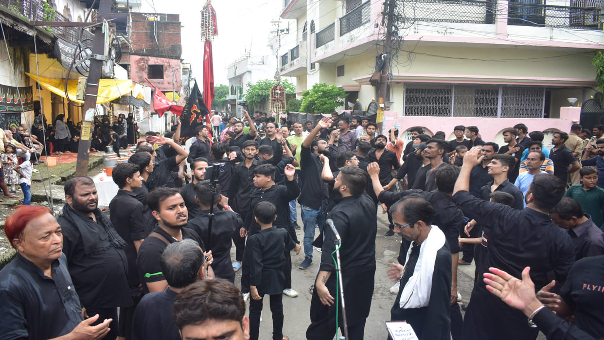 In Gorakhpur,  Procession of Parcham-e-Abbas and Duldul took place in a sad atmosphere