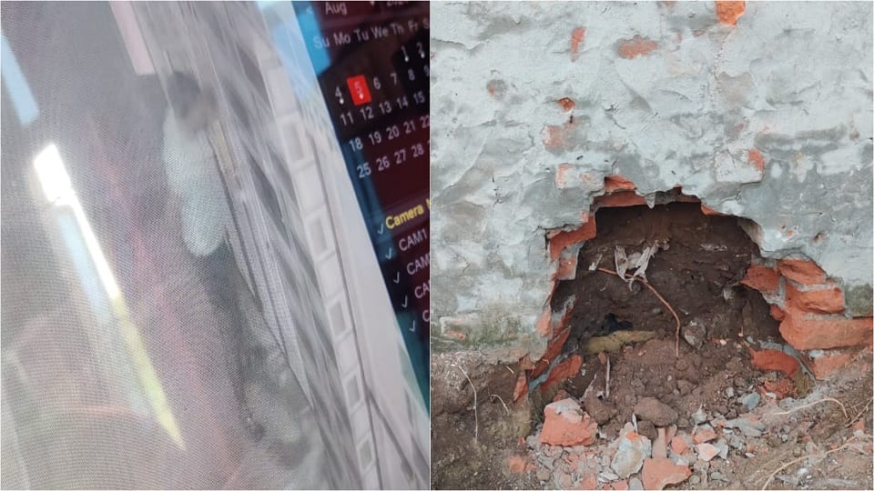 Tunnel for theft in the house: Cut wall but could not dig the soil Vicious people caught in CCTV case filed