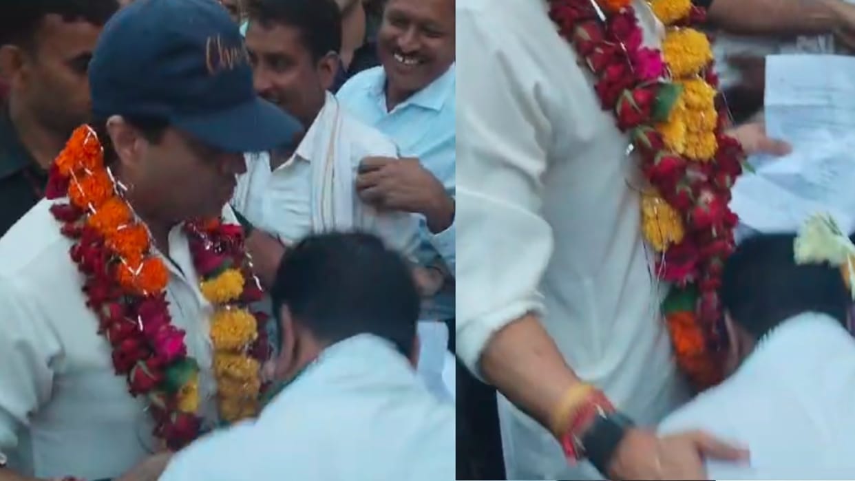 MP Politics: Congress MLA touched Scindia's feet, what did the MLA say on the speculation of changing party?