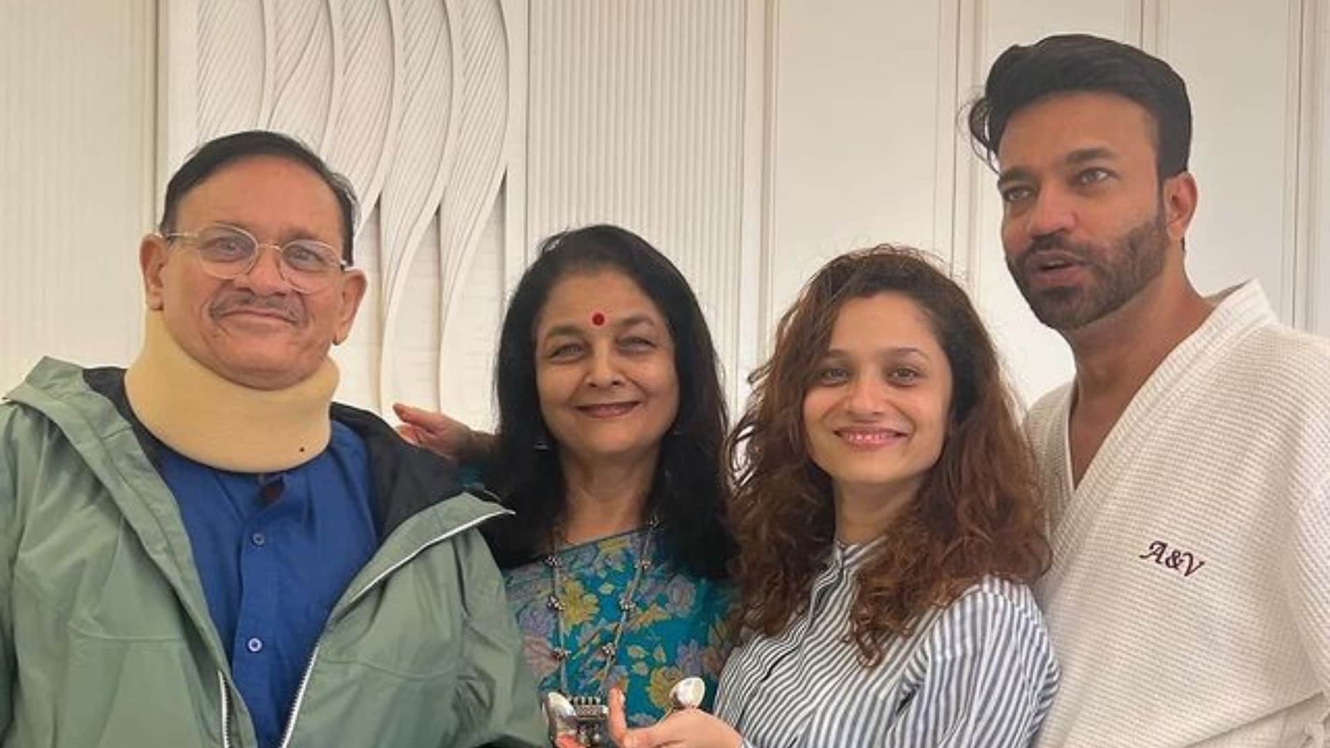 Ankita shared series of nostalgic pictures on his father First Death Anniversary also shares a emotional note