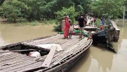 Bihar News : boat pul jugaad after bihar bridge collapse in tejashwi yadav raghopur bridge collapse
