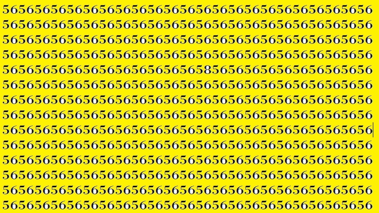 Optical Illusion IQ Test: Can You Spot 58 out of 56 in 8 seconds Viral Puzzle Game Brain Test