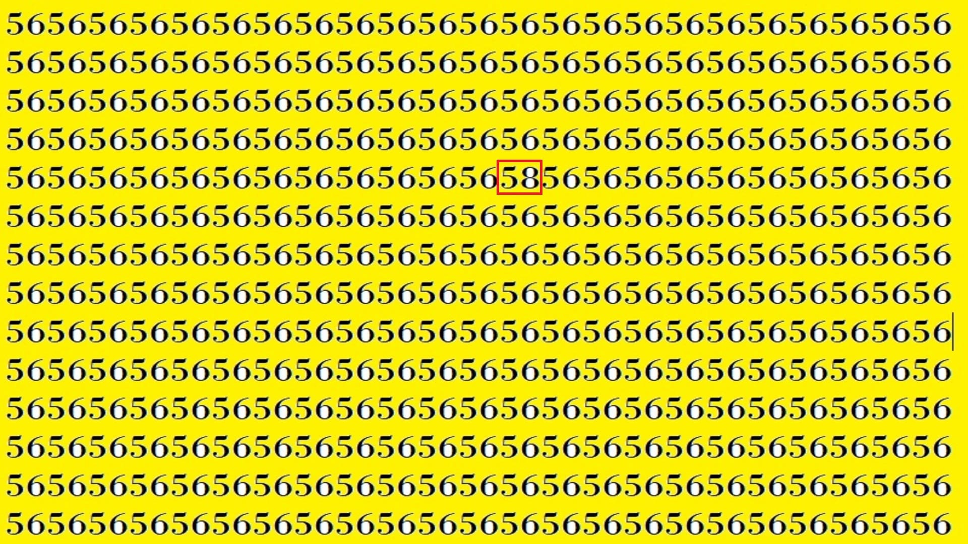 Optical Illusion IQ Test: Can You Spot 58 out of 56 in 8 seconds Viral Puzzle Game Brain Test