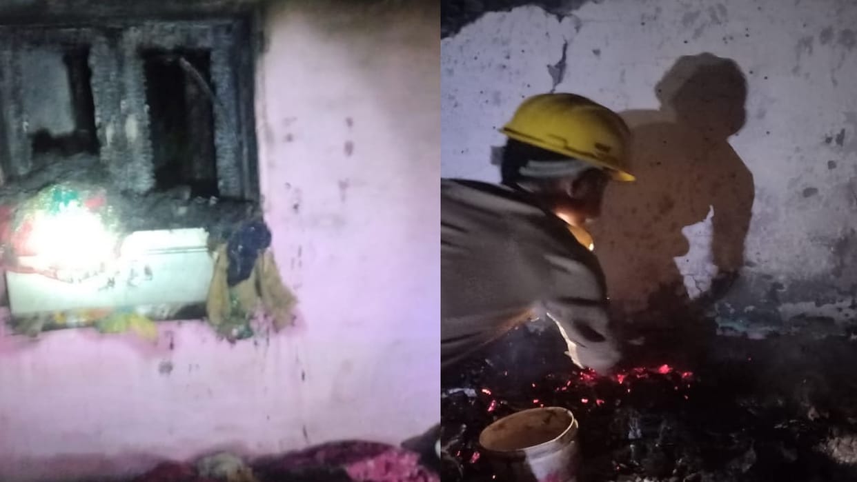 Fire broke out in a slate covered house in Kullu's Bhulang village, causing loss of Rs 2 lakh