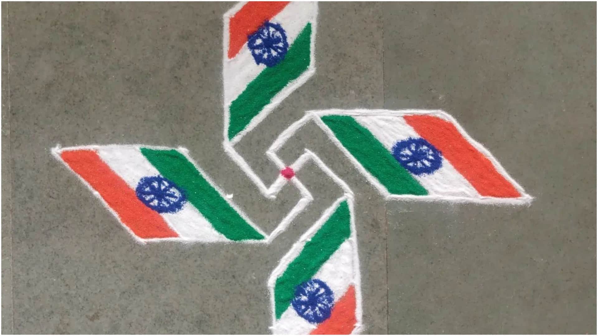 Independence Day 2024 Simple And Easy Rangoli Design Ideas on 15 August