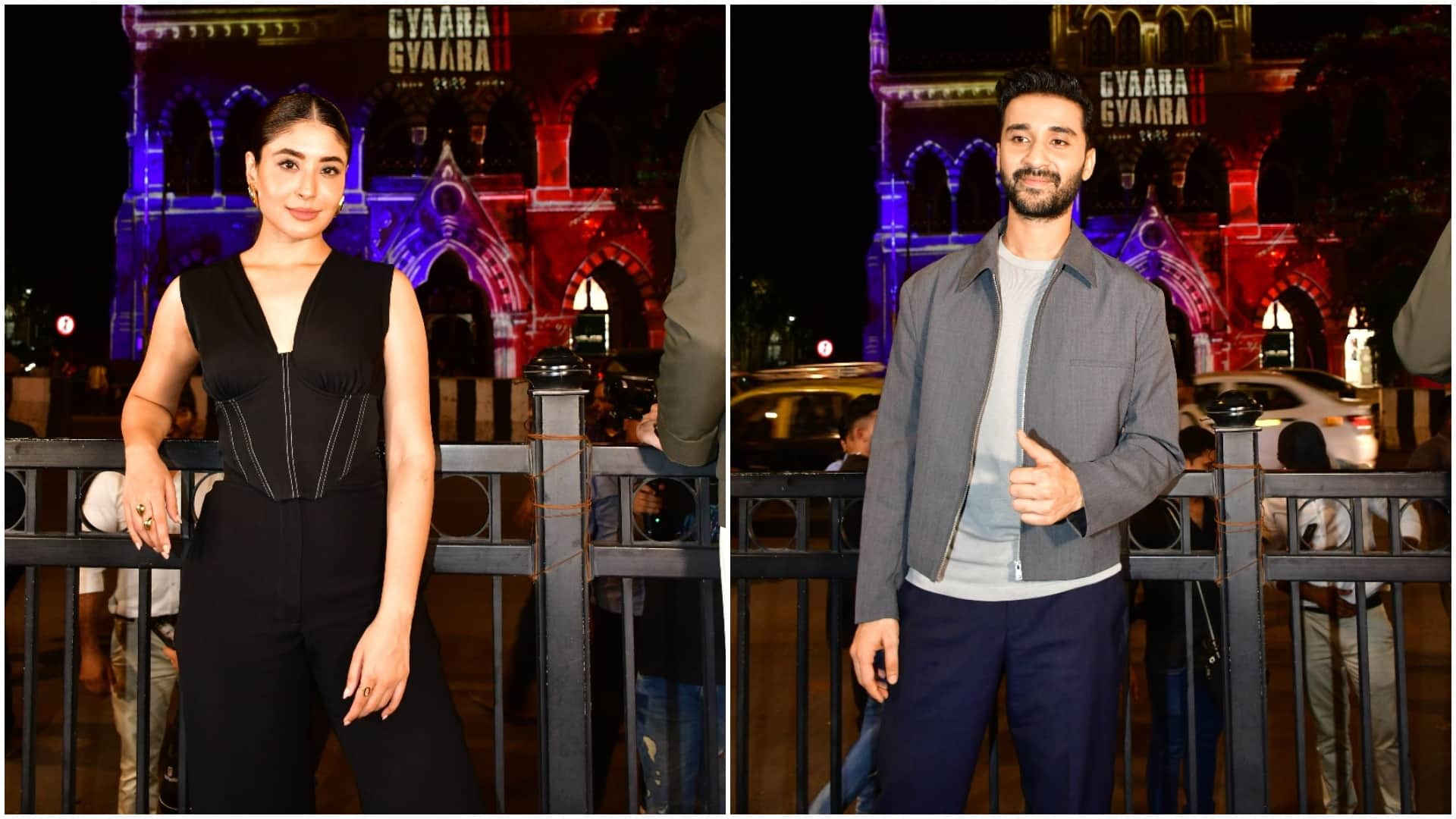 Gyaarah Gyaarah 3D Projection of Kritika Kamra Raghav Juyal Series at Mumbai David Sassoon Library Clock tower
