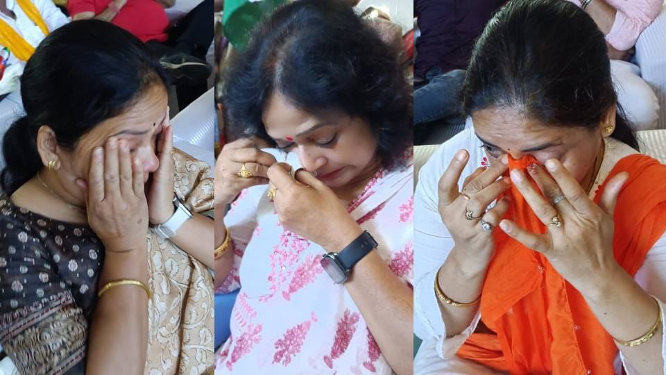 family members of martyrs were felicitated at Veerangna Samman ceremony in Agra