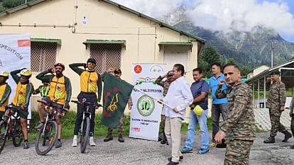 Army team from Siachen reached Manali MLA Bhuvaneshwar Gaur flagged off the team