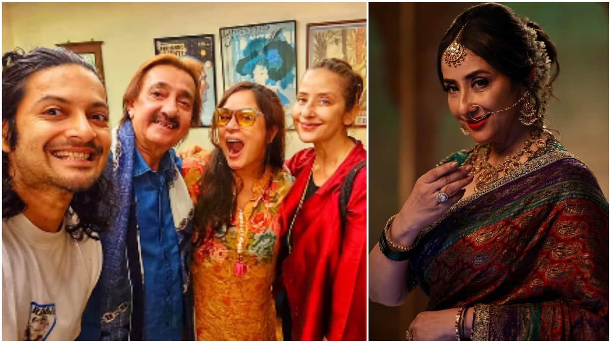 Heeramandi The Diamond Baazar star Manisha Koirala met her co actress Richa Chadha and her husband Ali Fazal