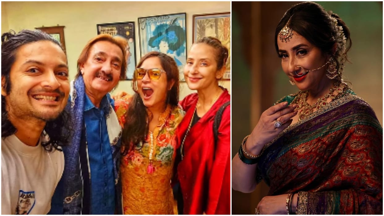 Heeramandi The Diamond Baazar star Manisha Koirala met her co actress Richa Chadha and her husband Ali Fazal