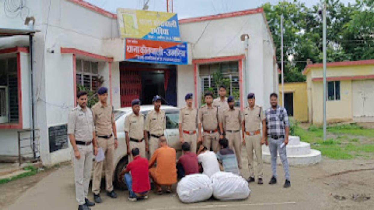 Umaria Ganja recovered from car In midnight raid contraband worth 12 lakhs was confiscated along with accused