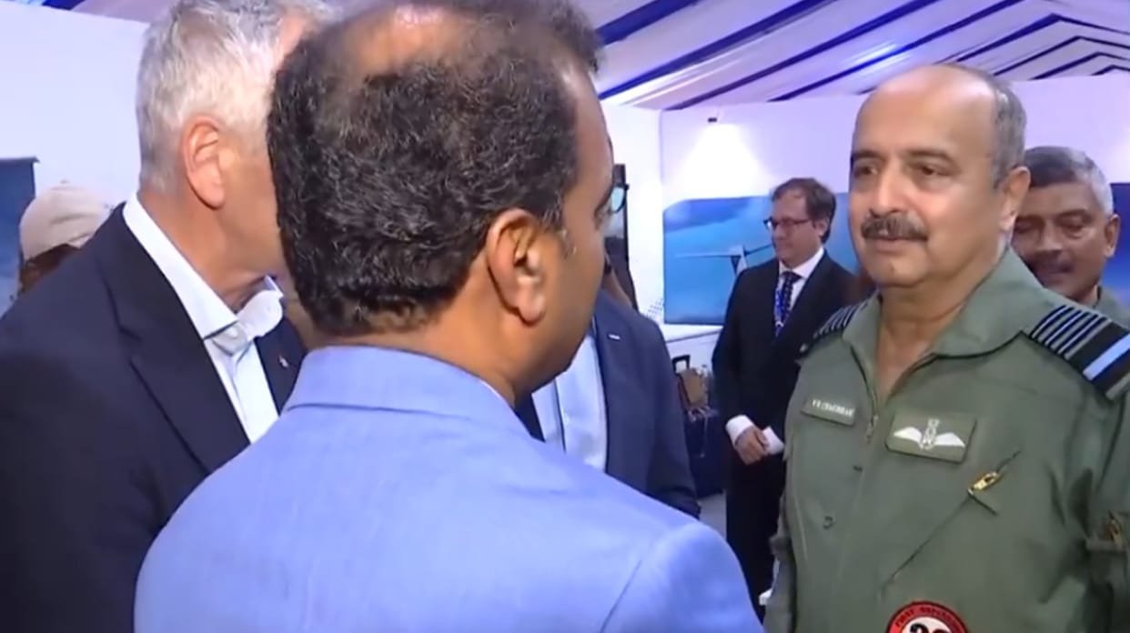 Chief of Air Staff Air Chief Marshal VR Chaudhari visits International Defence Aviation Exposition IDAX 2024
