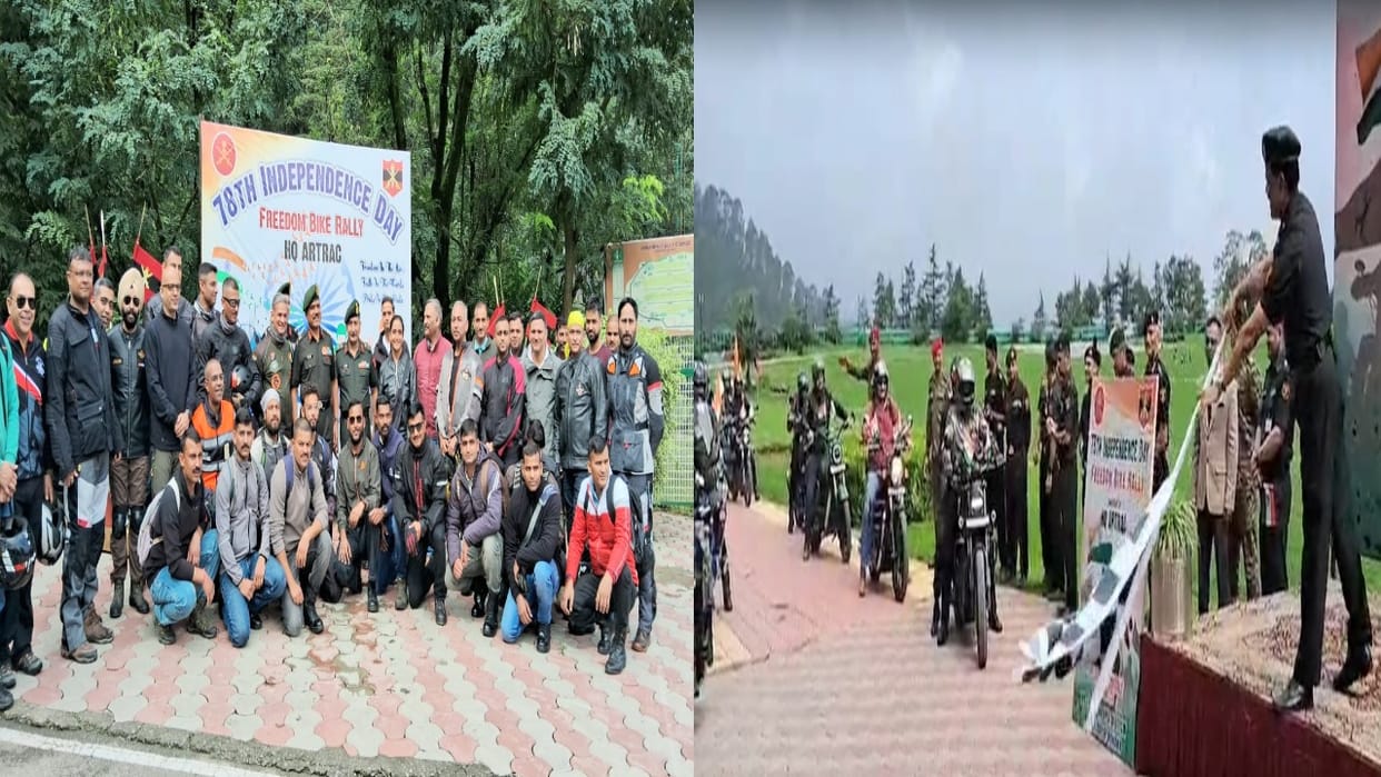 army Bike rally flagged off from Annadale shimla