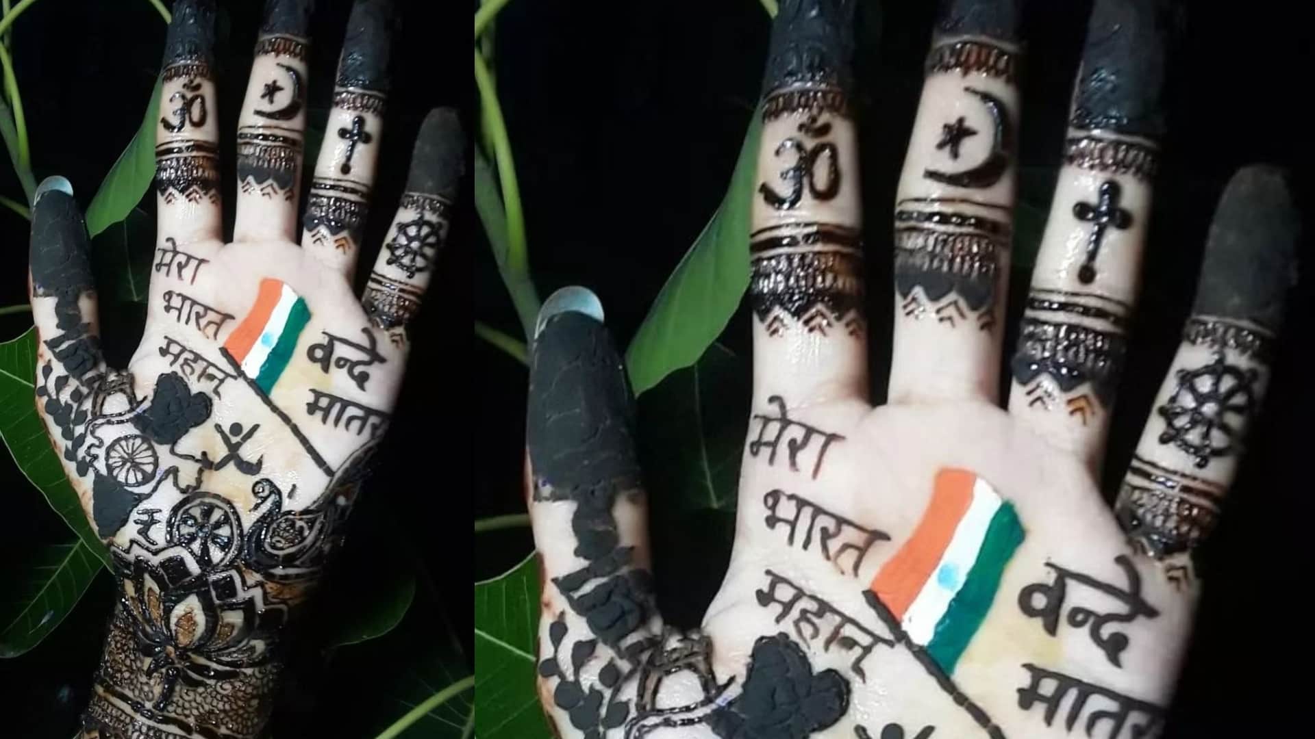 Independence Day Special Mehndi for front and back hand