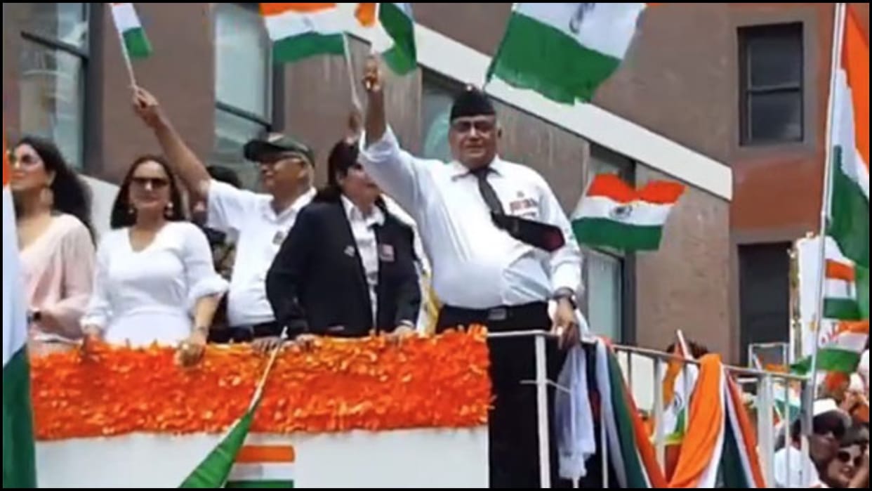Tableau with Ram Mandir at India Day Parade in New York target of hate campaign news in hindi