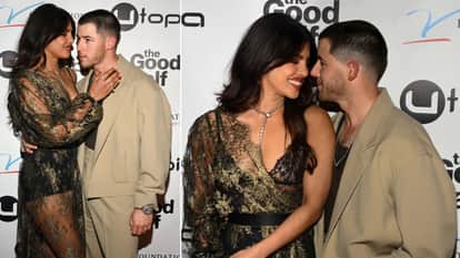 Priyanka Chopra Sets Internet Ablaze With Her Sensual Look Even Nick Jonas at premiere of The Good Half
