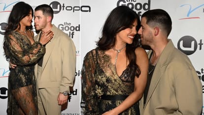 Priyanka Chopra Sets Internet Ablaze With Her Sensual Look Even Nick Jonas at premiere of The Good Half