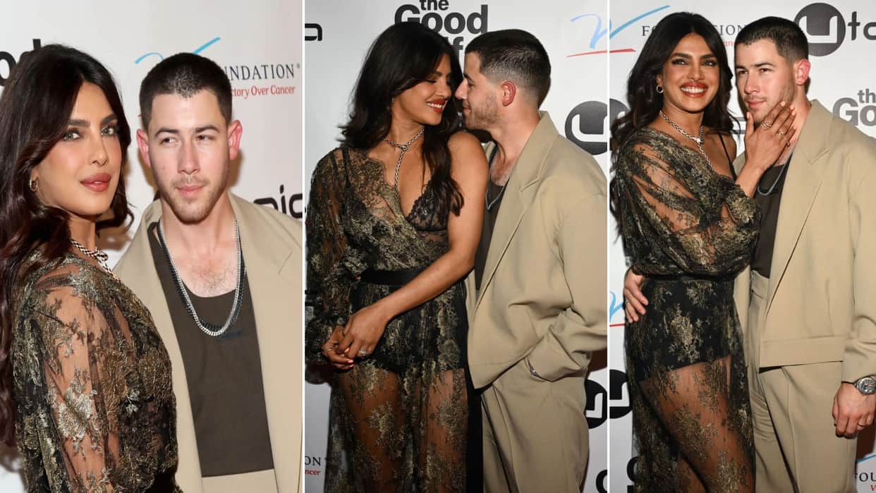 Priyanka Chopra Sets Internet Ablaze With Her Sensual Look Even Nick Jonas at premiere of The Good Half