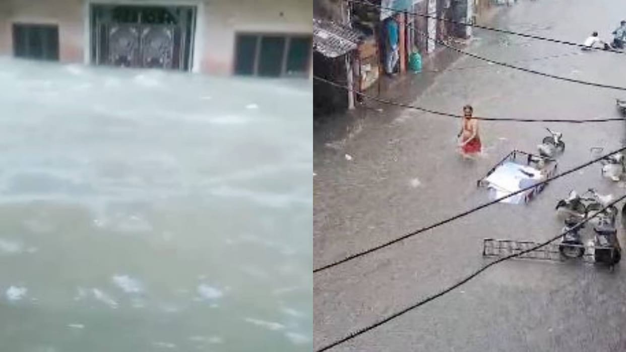Jaipur Weather Two hours of heavy rain drenched Jaipur traffic police issued advisory due to waterlogging