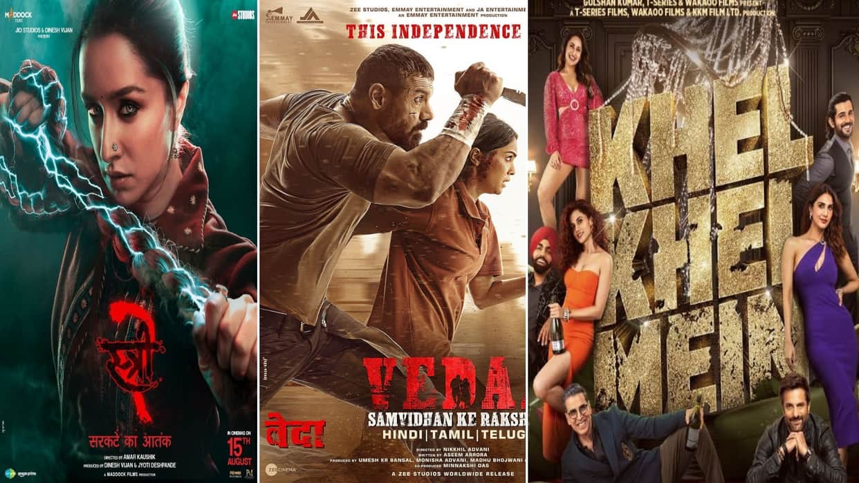 Stree 2 vs Khel Khel Mein vs Vedaa Who Win on box office collection Shraddha Kapoor Akshay Kumar John Abraham