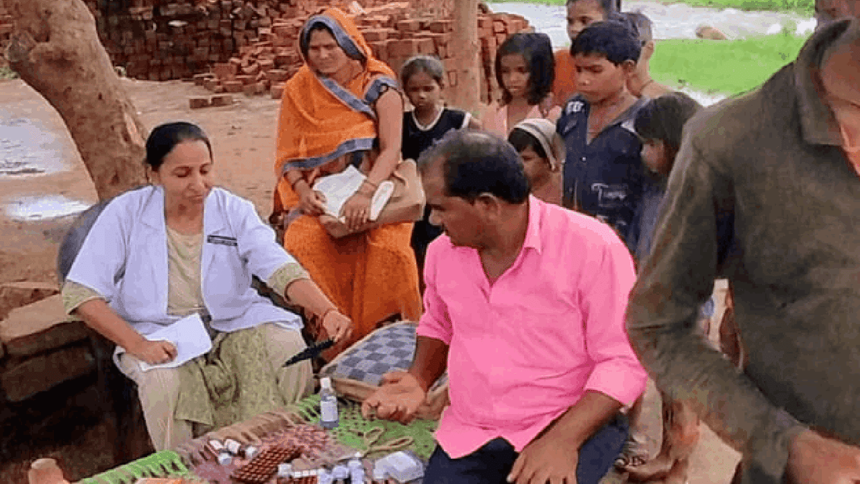 Medicines were distributed to all children by doctor to check their condition