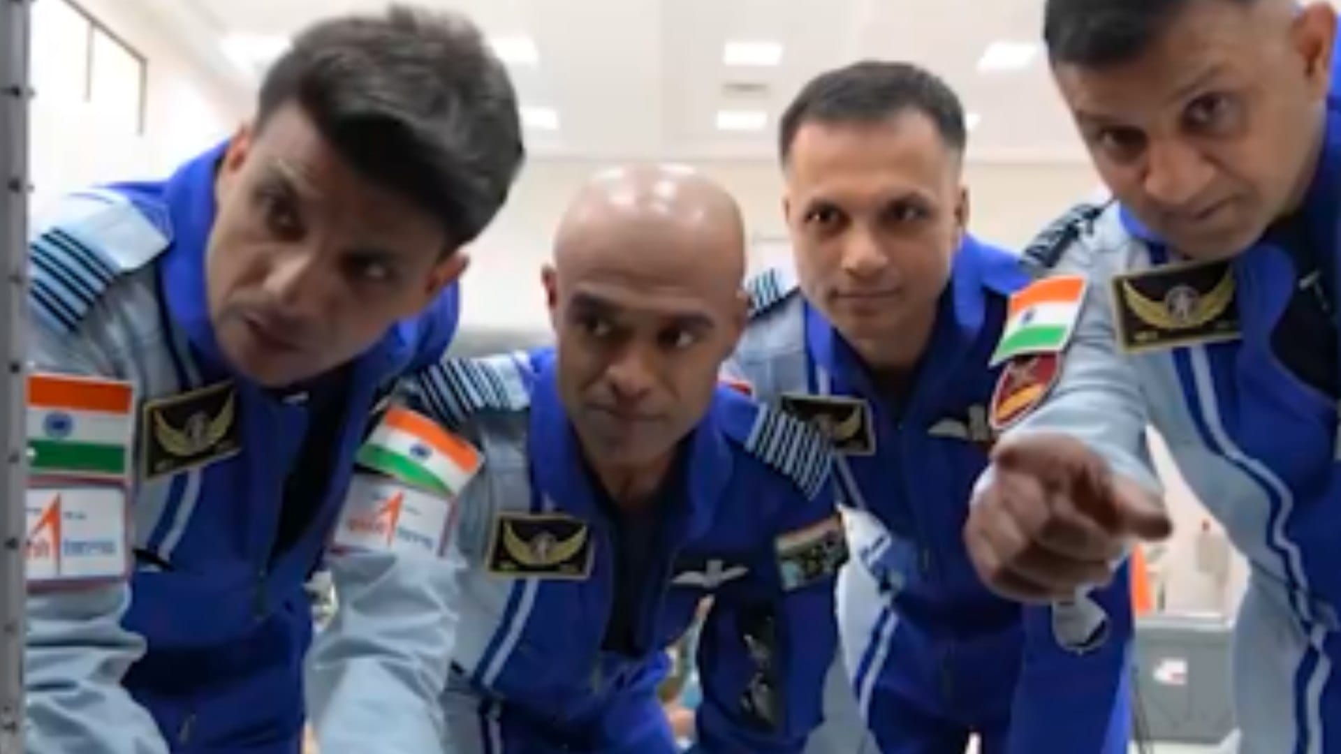 isro releases video of gaganyaan astronauts training know the who four astronauts